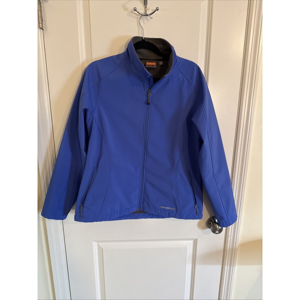 Merrell Aeroblock Womens Full Zip Jacket Large Fleece Lined Outdoors Hiking Blue